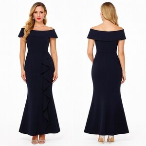 Betsy & Adam Formal Navy blue dress